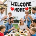 thumbnail image 5 of Wowhub Welcome Home Balloons Banner, Black Welcome Home Letter  with Red Heart, Housewarming Decorations for Family Homecoming, Loved Ones Return, Real Estate Open House Party Decor, 5 of 7