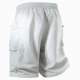 thumbnail image 4 of KPOPLK Women's Lightweight Hiking Cargo Shorts Quick Dry Athletic Shorts Camping Travel Golf Zipper Pockets Water Resistant Size M,Light Gray, 4 of 8