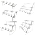 thumbnail image 4 of Wodtesl Acrylic Ladder Style Display Stand for Holding Small Decorative Objects Figurines and Collectibles with Construction, 4 of 10