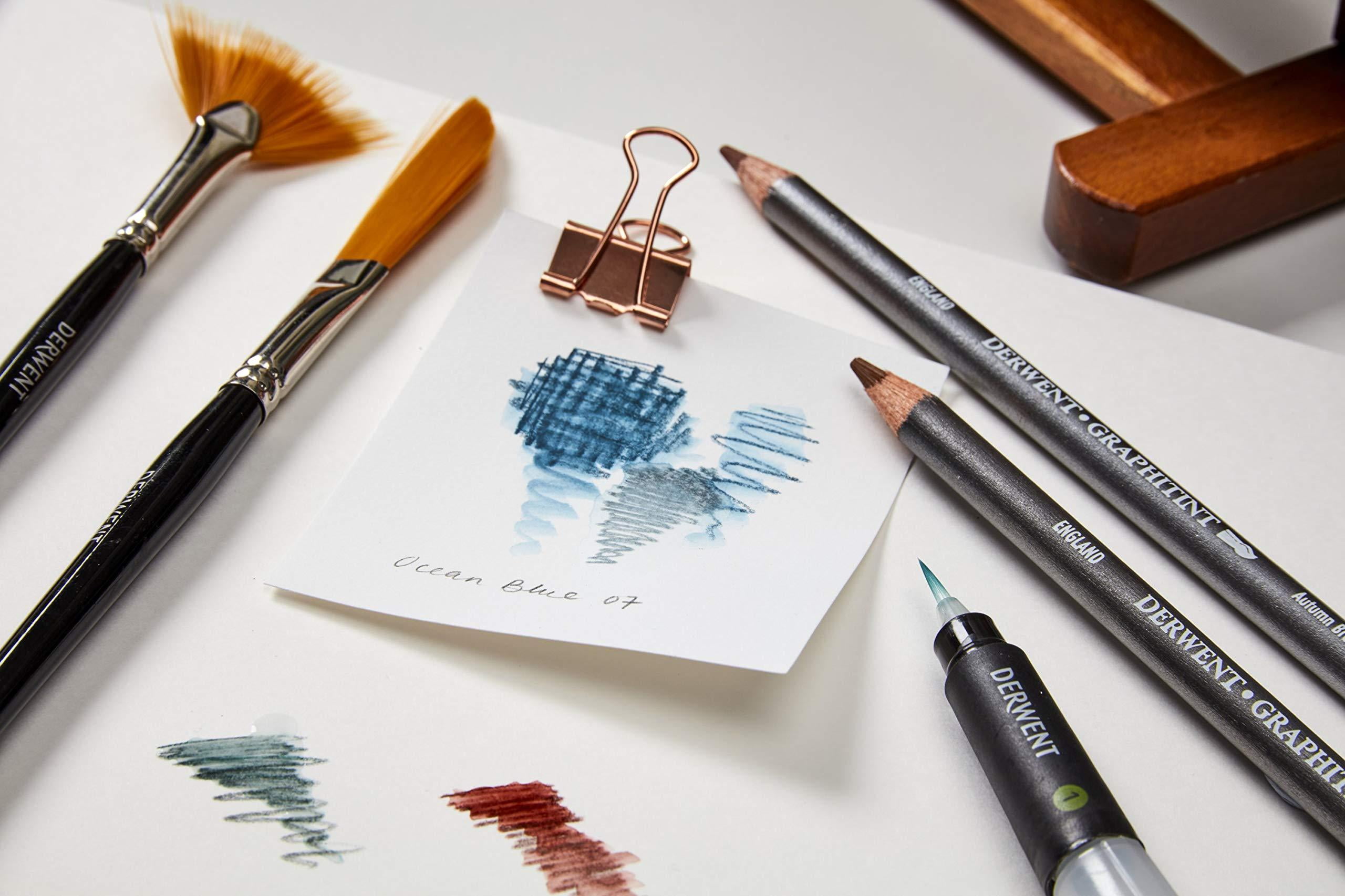NEW 24 Brilliant Colours Derwent Graphitint Watercolour Graphite Pencils in Tin 