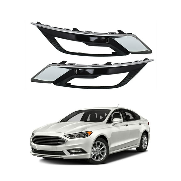 munirater 2-Pack Front Bumper Fog Light Cover Grilles Replacement for 2017-2018 Ford Fusion Left and Right Side