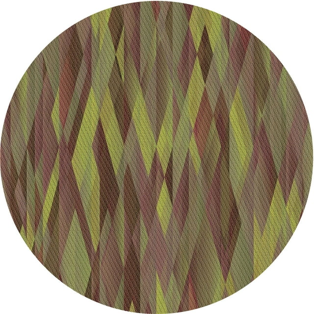 Ahgly Company Machine Washable Indoor Square Transitional Dark Golden Rod Brown Area Rugs, 3' Square