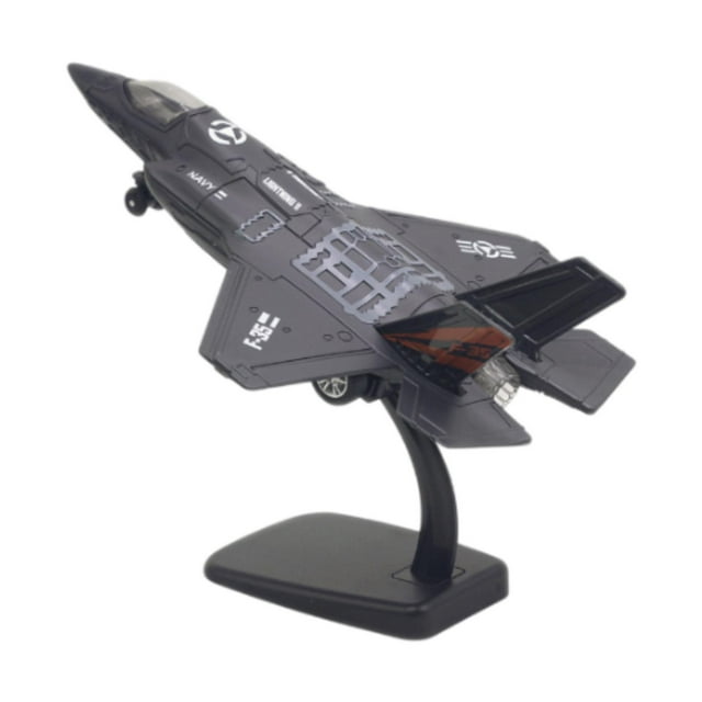 1:72 Modelo de caza de aleación Aviación fundida a presión Avión de combate Avión de juguete para niños Negro