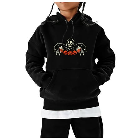 

Fshinging Toddler Sweatshirt S Winter Fashion Festival Printed Solid Color Hoodless Long Sleeved Hoodie Casual And Comfortable Coat Tops