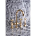 thumbnail image 5 of Rohl A1461lmws-2 San Julio 1.5 GPM Widespread Bridge Kitchen Faucet - Nickel, 5 of 7