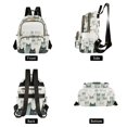 thumbnail image 2 of JIALIOU Mini Backpack Purse for Women Quilted Casual Daypack Small Travel Shoulder Bag, Watercolor Various Cats, 2 of 7