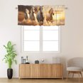 thumbnail image 2 of Safari Horses Kitchen Curtain Valances Western Animals Running Sunset Scenery Window Treatment Valance Curtains for Bathroom 54 by 18 in, 1 Panel, 2 of 6