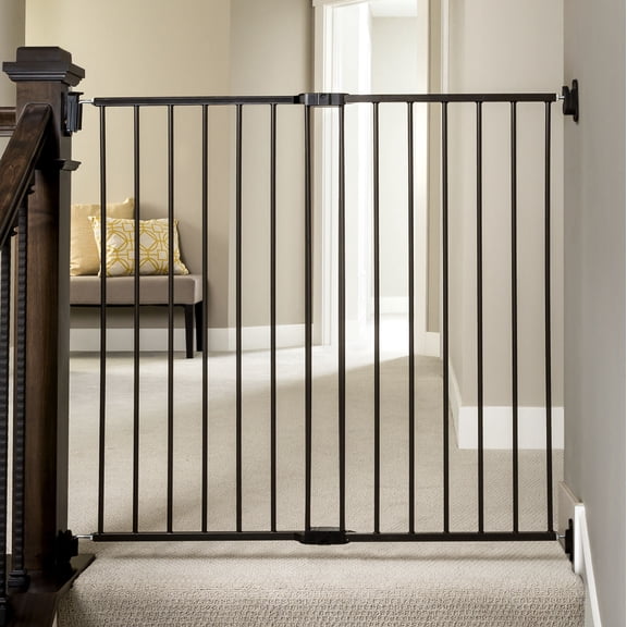 Regalo Extra Tall Baby Safety Gate for Stairways and Hallways, 38 Inch Tall, Black