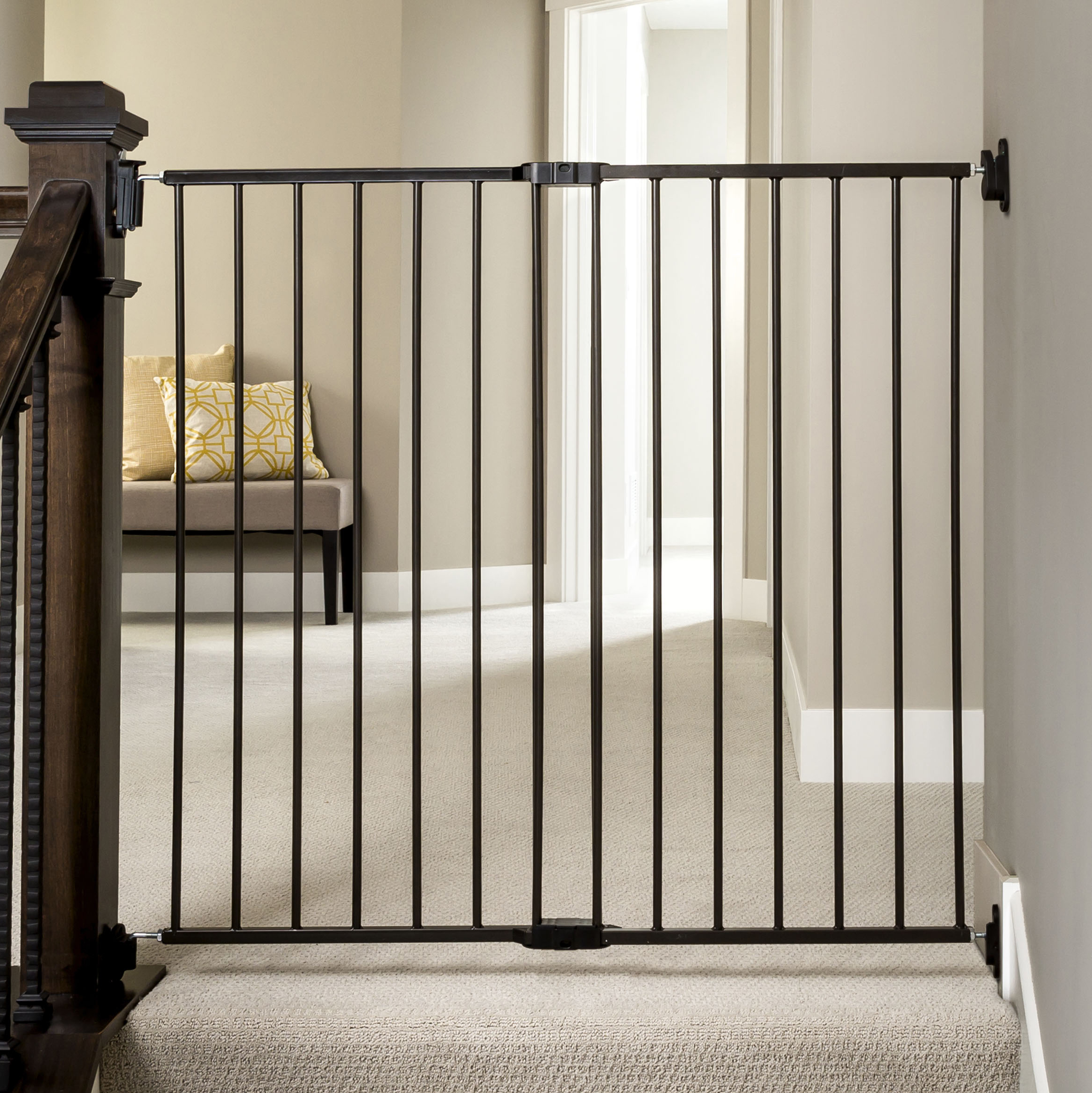 Regalo Extra Tall Stair Gate, 38 Inch Black Metal photo 1