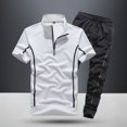 thumbnail image 4 of Conjuntos de pantalones superiores para hombre, camiseta de poliéster, trajes deportivos ajustados, chándal de moda esencial de algodón, ropa holgada barata de Kpop para hombre, 4 of 5