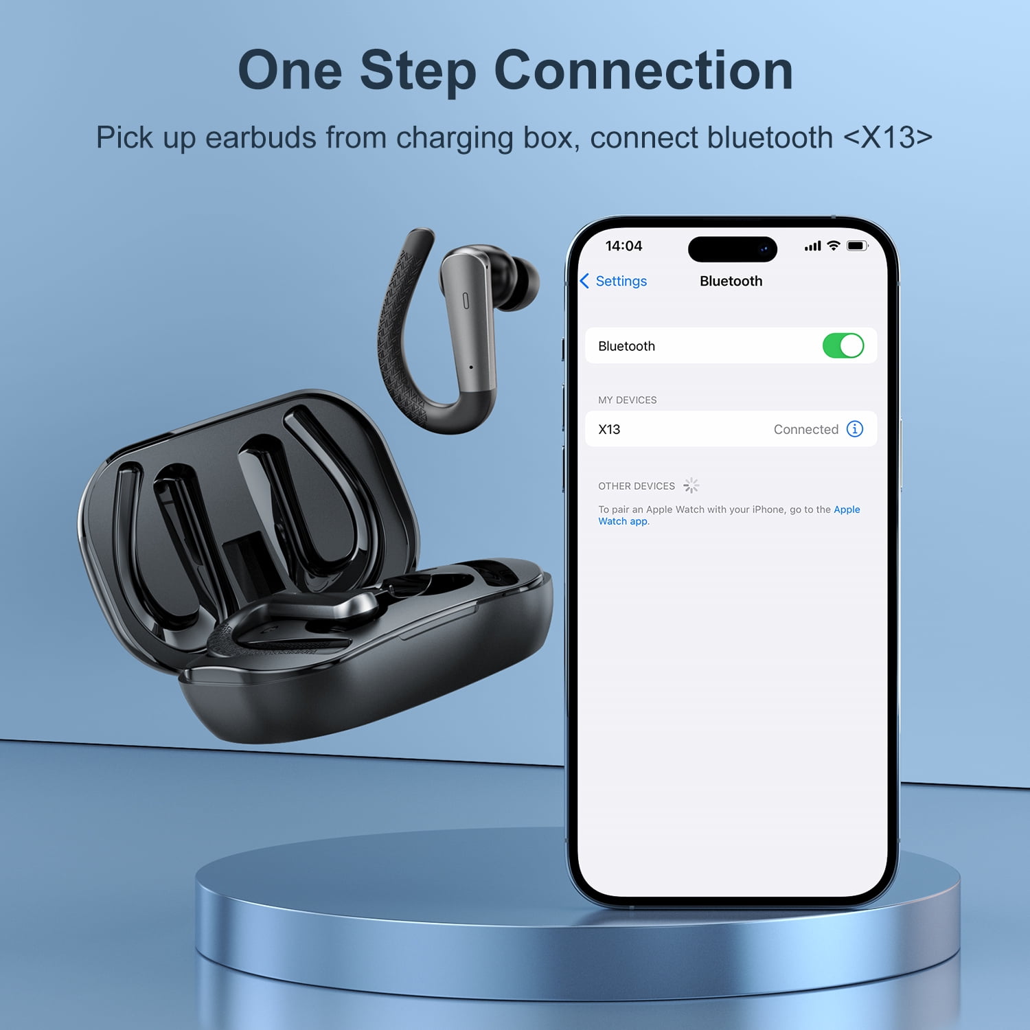 (2 pack) New Bee Bluetooth Earbuds Wireless IPX6 Waterproof over-Ear Stereo Bass Earphones for Sports/Workout