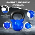 thumbnail image 4 of Yes4All 45lb Vinyl Coated / PVC Kettlebell, Blue, Single, 4 of 9