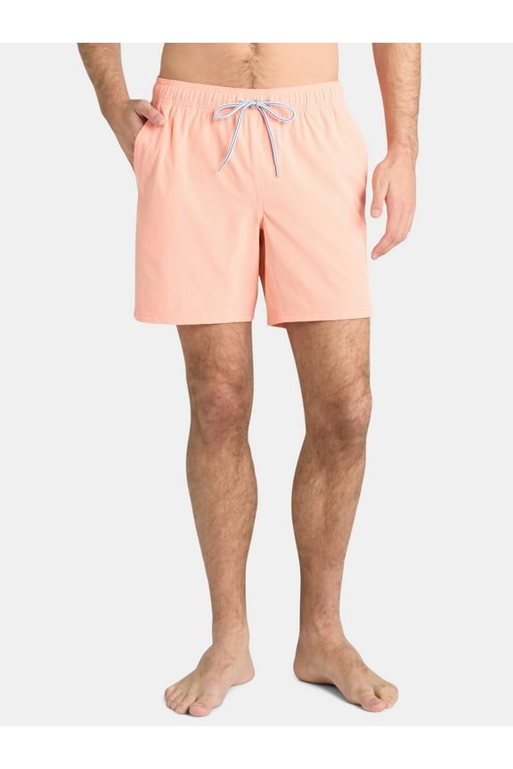 Men's & Big Men's Compression Lined Swim Trunks, 7" Inseam, Sizes S-3XL