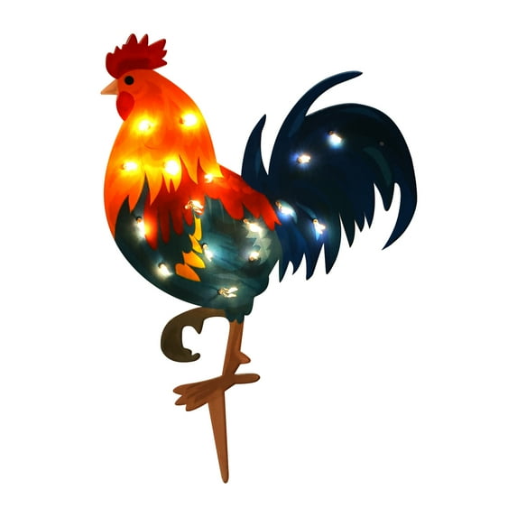 KOMOO Creativity Acrylic Hen Light Holiday Decoration Animal Garden Yard Art Chicken Ornament Night Light