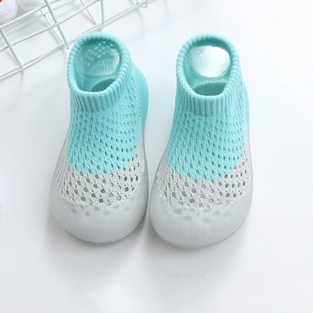

Mesh Hollow Stitching Sock Shoes Baby Elastic Anti-slip Barefoot Infant Toddler Indoor First Walker Summer Kids Slipper
