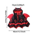 thumbnail image 5 of Pet Halloween Cape , Soft Fabric Vampire Cloak with Horns Bow Tie Bat Wings, Adjustable Holiday Outfit for Small Medium Dogs Cats Party Cosplay Dress Up, 5 of 8