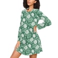 thumbnail image 3 of joogoo Peony Flower Women's Long Sleeve Nightgown Sleepwear XXL, 3 of 8