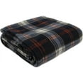 thumbnail image 6 of 24 Pack Bulk Plaid Sherpa Fleece Throw Blankets 50 x 60 for Wedding Guests, Homeless, Pets | Plaid Fleece Throw Blankets Bulk (Black Plaid), 6 of 16
