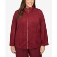 thumbnail image 4 of Alfred Dunner Womens Plus-Size Paneled Suede Zip Up Jacket, 4 of 6