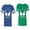 Men Royal / Women Green, variant on World's Greatest Dad Mom Matching Couple Cotton Jerseys (Men Royal / Women Red) (Men M / Women M)