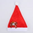 thumbnail image 5 of 5 Pack Santa Hat, Santa Hats for Adults Christmas Hats Plush Red Velvet Santa Hats Bulk for Adults Men Women Kids Christmas Party Favors Holiday Props, 5 of 9