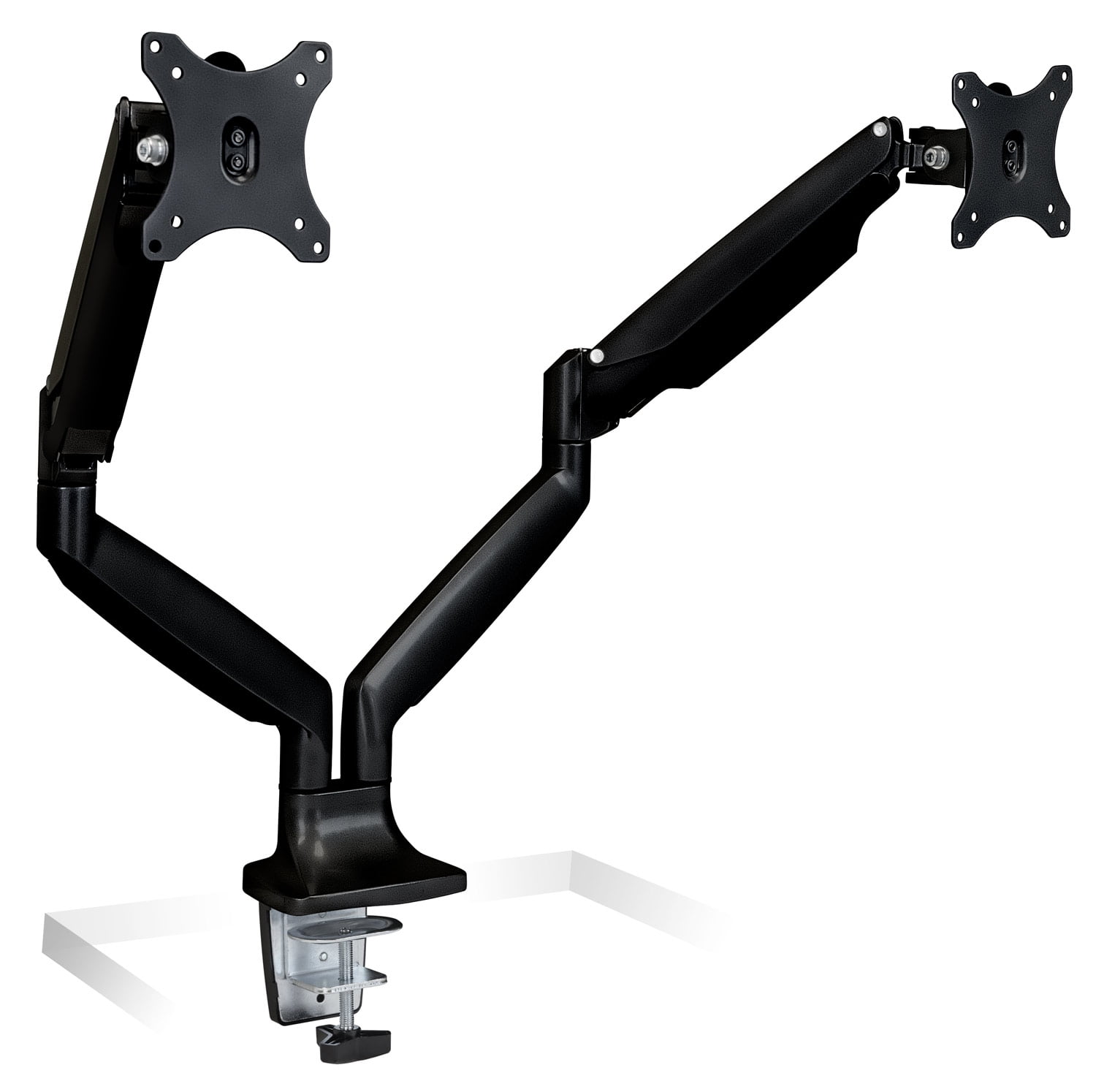 MountIt! Dual Monitor Arm Mount Desk Stand Fits Two 2432 Inch