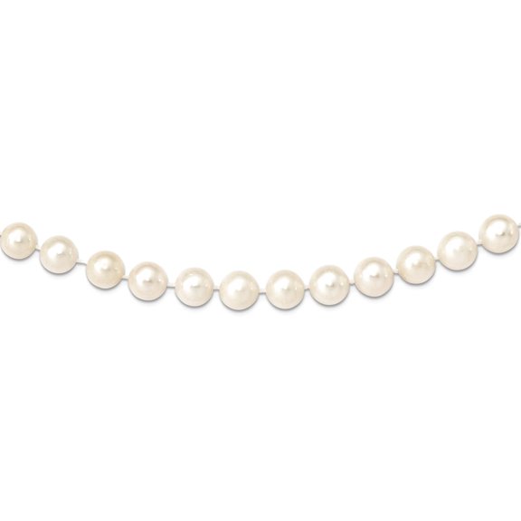 14k Yellow Gold Pearl clasp 10-11mm White Near Round Freshwater Cultured Pearl Necklace 18 Inch Pendant Necklace for Wom