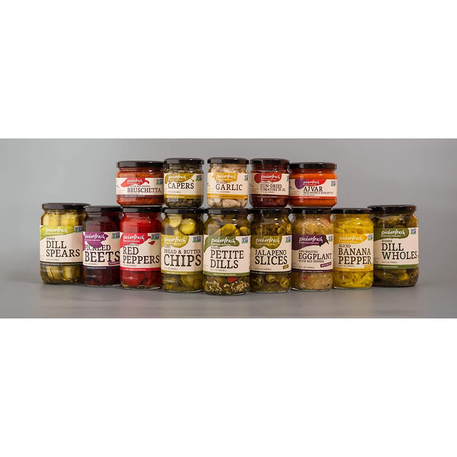 Pickerfresh Pickled Beets - Crinkle Cut Sliced Beetroot - Simple Natural Ingredients - Non-GMO, No Artificial Color & No Preservatives - 16 oz Pack of 6