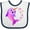 White/Navy, variant on Inktastic Valentine's Day Cute Pink Narwhal with Hearts Boys or Girls Baby Bib