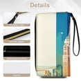 thumbnail image 5 of Womens Wallet Bifold Ladies Cluth Bag Wristlet Wrist Strap Long Purse Pride Manhattan Design, 5 of 6
