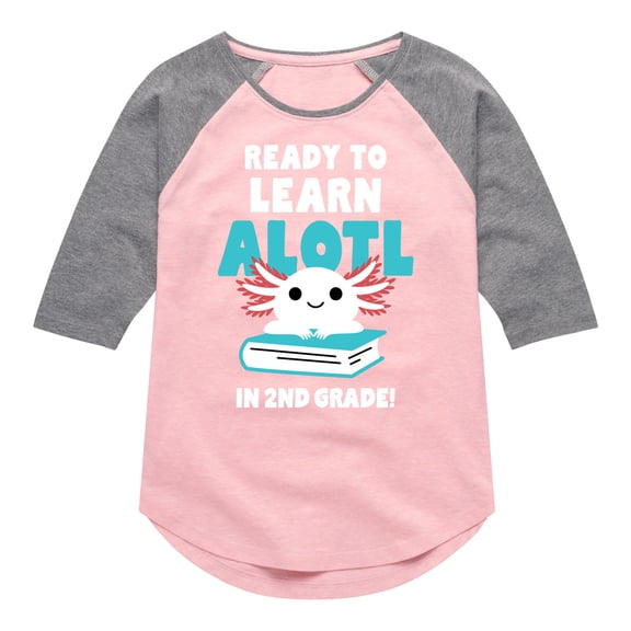 Instant Message - Learn Alotl In 2nd Grade - Toddler & Youth Girls Raglan Graphic T-Shirt