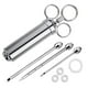 thumbnail image 1 of Kit de inyector de adobo para barbacoa profesional, jeringa de acero inoxidable de 2 oz, agujas antiobstrucciones, accesorios Grillin Pros, material duradero de grado 304, ideal para pavo, pollo y, 1 of 5