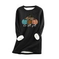 thumbnail image 2 of Hauts pour Femmes 2023 Mode Décontractée Manches Longues Col Rond Blouses & Chemises Blouses en Liquidation, 2 of 3