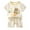 ZE Beige, variant on Baby Boy Summer Clothes Summer Kids Toddler Cartoon Crocodile Pattern Round Neck Short Sleeve T Shirt and Shorts Two Piece Set Outfit Boy White 18 Months-24 Months
