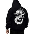 thumbnail image 4 of Abomasnow Men's Drawstring Hooded Sweatshirt Oversized Long Sleeve Dragon Graphic Pullover Sweatshirts S-3XL, 4 of 8