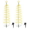 thumbnail image 1 of 2-Pack Solar-Powered Christmas Tree Lights, Solar Metal Christmas Tree Decors, Solar Spiral Christmas Tree LED Lights, for Christmas Outdoor Decor, 1 of 6