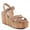 Mauve, variant on Women's RAINBOWFUN Multicolor Quarter Strap Wedge Sandals Apricot EU 36 / US 5.5 - 6