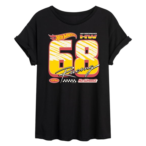 Hot Wheels - 68 Racing Jersey - Juniors Oversized Graphic T-Shirt