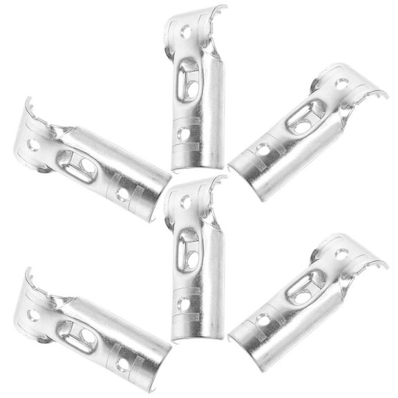Soimiss 6Pcs Pipe Clamp Connector Fence Rail T Clamps Galvanized Iron for DIY Enthusiasts