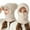 Z11A-Beige, variant on Thickened Knitted Hat with Fuzzy Pom Poms for Outdoor Warmth and During Winter Activities Winter Hat for Women and Girls Z11B-Khaki,One Size