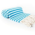 thumbnail image 2 of Striped Beach Towels | 100% Turkish Cotton | Soft & Quick Dry-Turquoise, 2 of 10