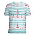 thumbnail image 5 of Nautical Sailboats Stripes-2 Women's T-Shirt Short Sleeve T Shirts Tops Tee Ladies Loose T, 5 of 7