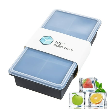 

Tfalo Ice Cube Tray Silicone Ice Tray Bar Pudding Jelly Chocolate Making Mold 8 Ice Cubes With Lid Easy Demoulding