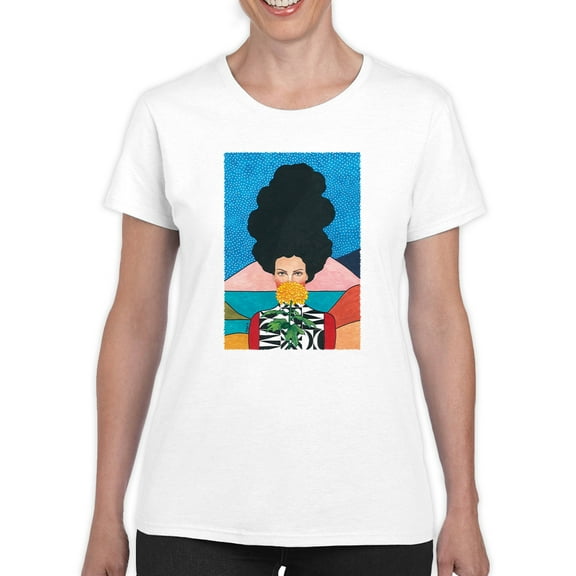 Pastell Sunflower Woman T-shirt Women's -Hulya Ozdemir Designs, Female Large