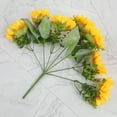thumbnail image 6 of Artificial Sunflower Bouquet | Realistic Silk Flower Arrangement | Lifelike Plastic Home Decor | Yellow Artificial Floral Centerpiece | 31x20cm | 1 Piece | Indoor Office Garden Display, 6 of 8