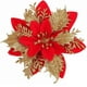 thumbnail image 3 of 10 piezas de flores navideñas con purpurina artificial, flores de Pascua, adornos para árbol de Navidad, guirnaldas DIY, decoración para el hogar, bodas y fiestas, 3 of 5