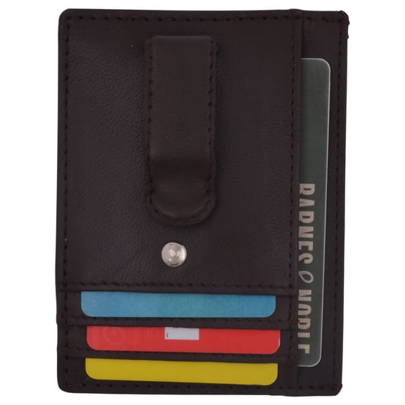 Marshal Slim Money Clip Mens Leather Front Pocket Wallet Credit Card Holder
