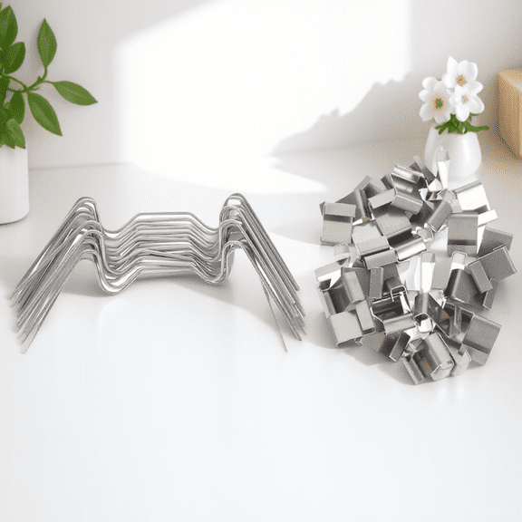 SEWOART 100Pcs Lightweight Stainless Steel Greenhouse Clips for Aluminium Frame