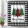 thumbnail image 2 of Christmas Shower Curtains, Merry Xmas Tree Bathroom Decor, 72''''W X 72''''H, 2 of 6