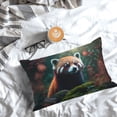 thumbnail image 3 of Salouo Forest Plant Raccoon Pattern Pillow Cases,1PC Pillow Covers with Envelope Closure Decorative Pillow Case for Bed Couch,Pillows Not Included-20"x30", 3 of 6